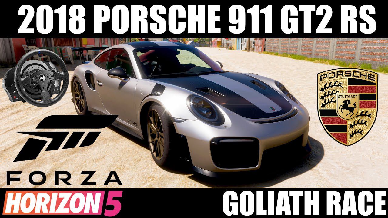 Forza Horizon 5 - 2018 Porsche 911 GT2 RS Stock | Goliath Race | Thrustmaster T300 RS