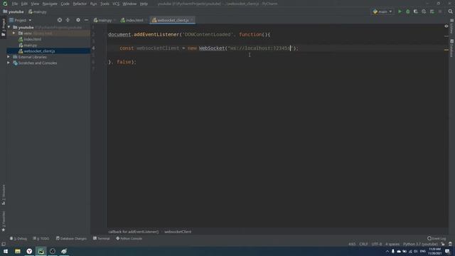 WEBSOCKET CHAT IN JAVASCRIPT AND PYTHON смотреть онлайн