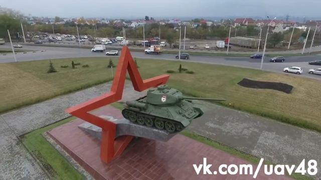 Липецк - танк - аэросъёмка смотреть онлайн
