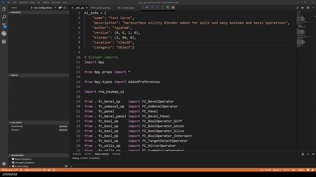 Blender 2.8 Python Addons with VSCode смотреть онлайн