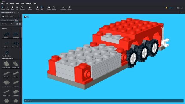 Lego Mini Fire Truck Easy Tutorial смотреть онлайн