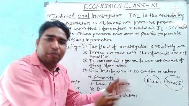 Indirect Oral Investigation Method -Collection of data I Class 11 Economics- Statistics I смотреть онлайн