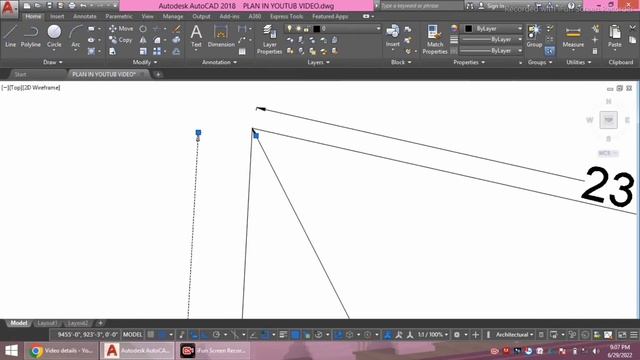 किसी भी तिरछा प्लॉट को कैसे बनाते हैं AUTOCAD मे | HOW TO DRAW ANY CROSS PLOT IN AUTOCAD смотреть онлайн