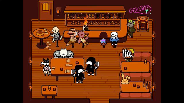 UNDERTALE #20 - Going to Grillby's With Sans смотреть онлайн