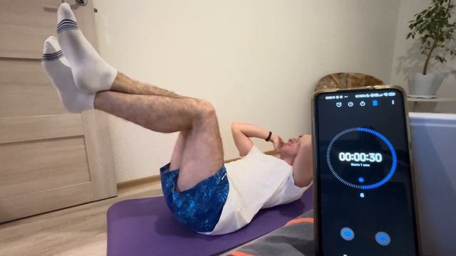 Задание от Зеленой Свечи. Скручивания с согнутыми ногами 4. Выполнено. смотреть онлайн