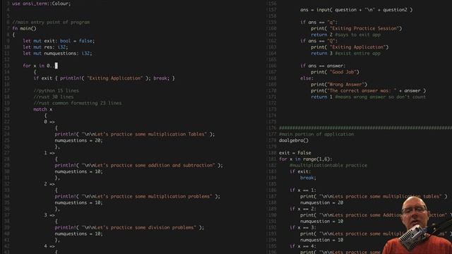 Python vs Rust for programming our math quiz program смотреть онлайн
