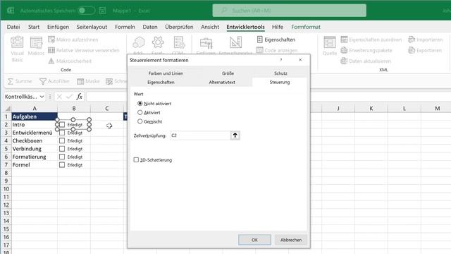 Steuerelemente in Microsoft Excel nutzen und bedingte Formatierung dynamisch über Checkboxen steuer смотреть онлайн