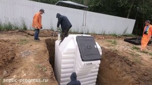 Установка, монтаж погреба Тингард из пластика