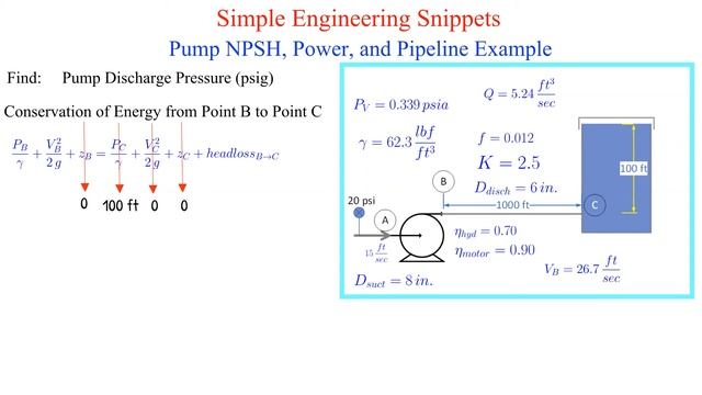 Pump NPSH and Power Calculations Example смотреть онлайн