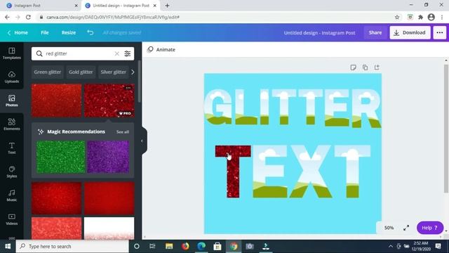 How To Create Glitter Text In Canva//Add Glitter To Text #glittertext #canvahacks смотреть онлайн