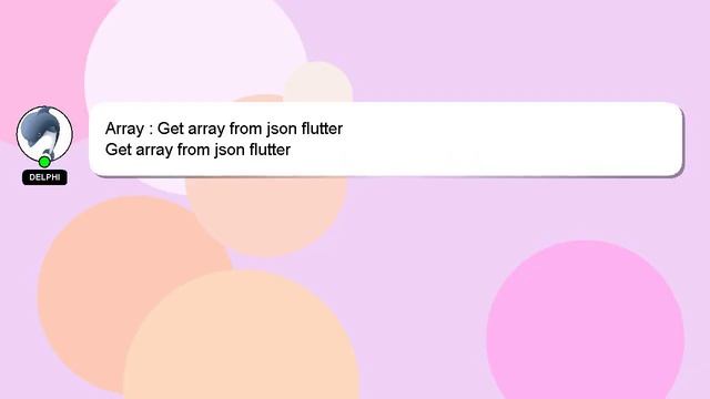 Array : Get array from json flutter смотреть онлайн