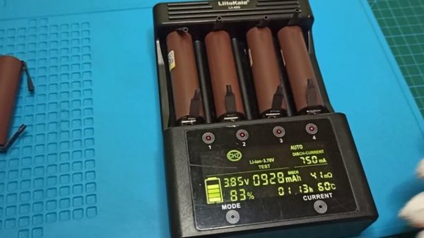 Liitokala lii-600 режим TEST на 18650 hg2