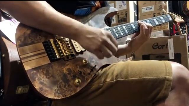 Sound Demo Ibanez Premium RGT1220PB-ABS Electric Guitar W/Case, Antique Brown