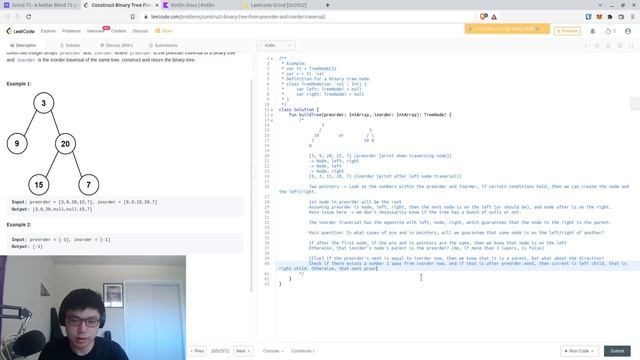 Terrible LeetCode in Kotlin: #105 Construct Binary Tree From Preorder and Inorder Traversals смотреть онлайн