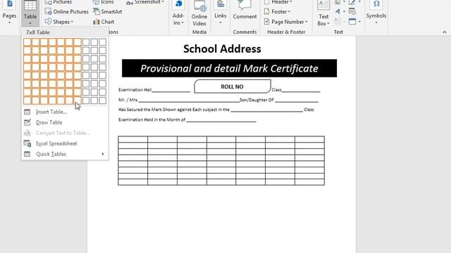 How To Make School Result Card on MS Word 2019 Hindi смотреть онлайн