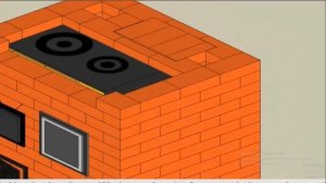 Порядовка отопительно варочной печи  Отопительно варочная печь с духовкой