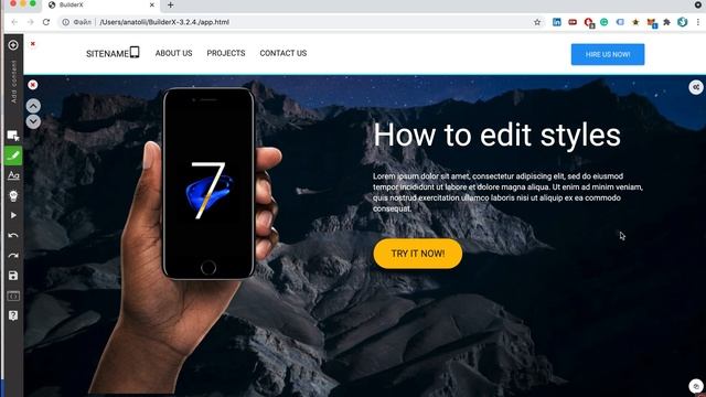How to edit template styles in Bootstrap Builder BuilderX смотреть онлайн