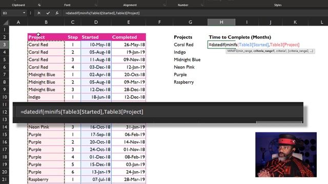 DATEDIF & Dynamic Arrays | Calculating the months to complete a project | Don't Rush Edition смотреть онлайн