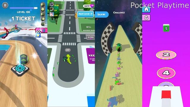 Going Balls vs Tall Man Run vs Action Balls vs Jelly Run 2048 - All level gameplay Android, IOS смотреть онлайн
