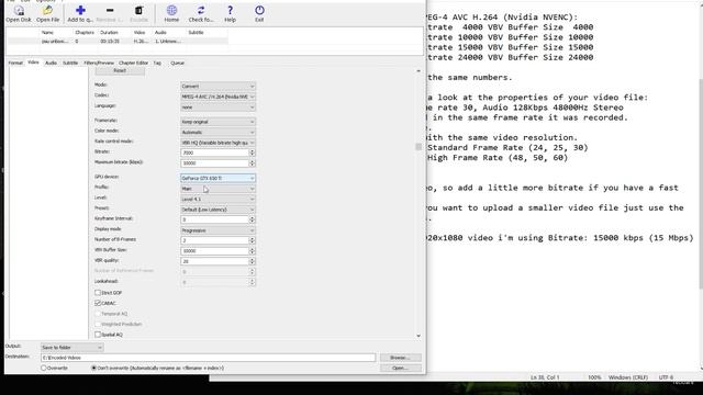 XMedia Recode Nvidia NVENC Encoder Best Settings for Youtube смотреть онлайн