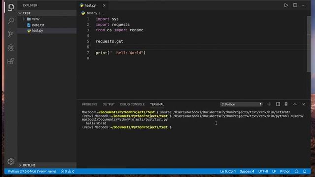 Setup Python 3 in Visual Studio Code on Mac | Virtual Environment | VSCode Python | Mac Python смотреть онлайн