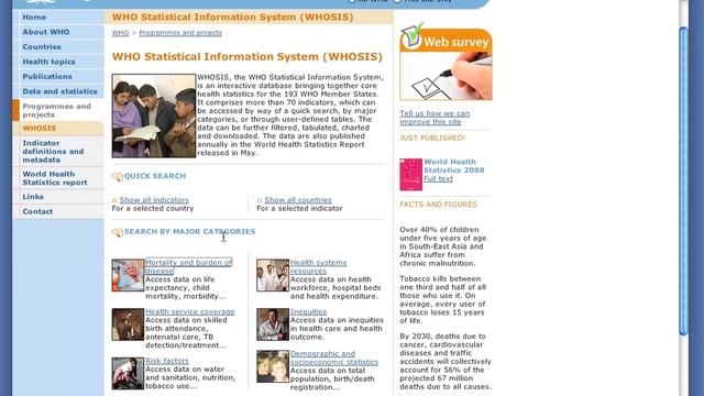 WHO | WHO Statistical Information System (WHOSIS) смотреть онлайн