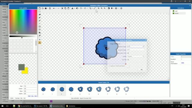 Создаем игру за 40 минут. Игра на Construct 3. Коронавирус против обезьяны. смотреть онлайн