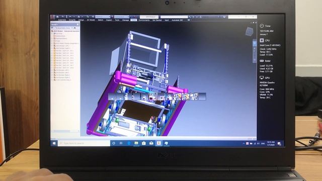 Dell Precision M4800 K2100M test render đồ họa 3DS MAX, Inventor смотреть онлайн