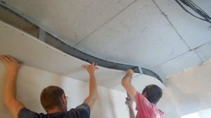 КАК СДЕЛАТЬ ВОЛНОЙ потолок из ГИПСОКАРТОНА своими руками, КАК СДЕЛАТЬ потолок из гипсокартона видео