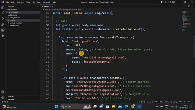 Send Mail To Gmail In React Js with Node js | Mearn Stack смотреть онлайн