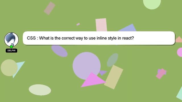 CSS : What is the correct way to use inline style in react? смотреть онлайн