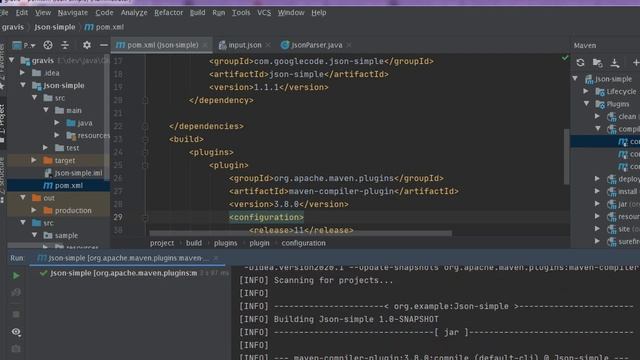 Read Json format file in Java with json-simple смотреть онлайн