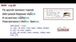 ГДЗ 4 класс, Русский язык, Упражнение. 55  Канакина В.П Горецкий В.Г Учебник, 2 часть
