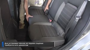 Установка автомобильных чехлов на Renault Arkana "рисунок строчка"