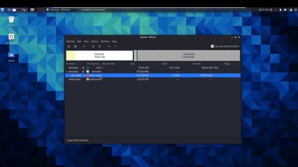 How to expand disk on Kali Linux (VMware)