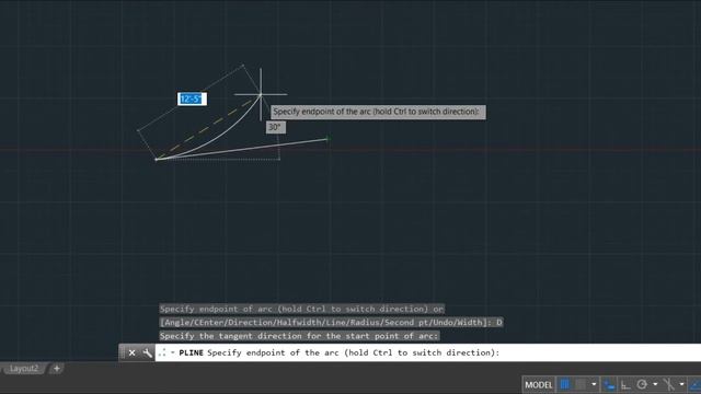 Polyline command of autocad with all subcommands explain with 2d plan example смотреть онлайн