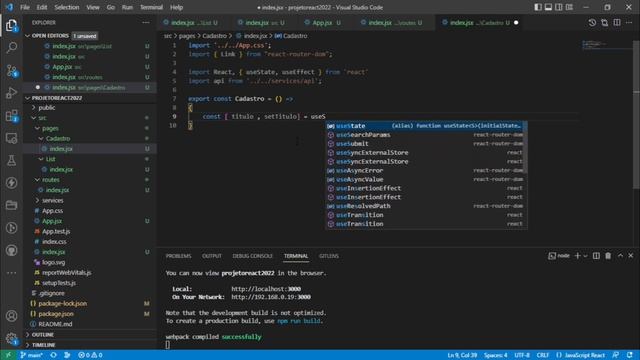REACT Web Aula 2 - Tela de Listagem e cadastro e ajuste no Layout utilizando Back end DDD NET6 смотреть онлайн