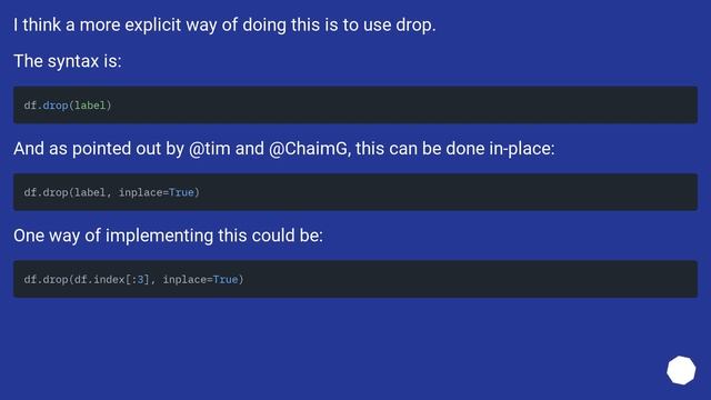 Delete the first three rows of a dataframe in pandas смотреть онлайн