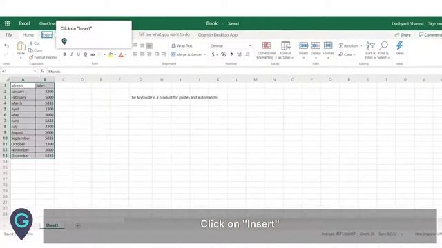 How to insert line chart in MS Excel online #Office365 #Excel смотреть онлайн