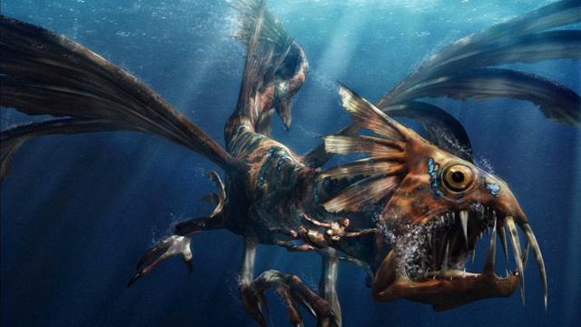 Обои для рабочего стола ,,Пиранья дракон,,