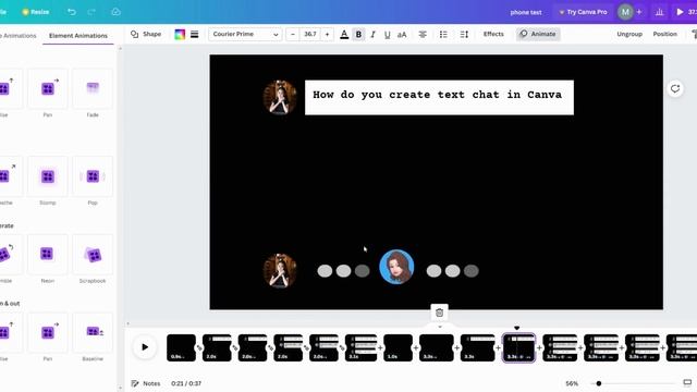 How to Create Animated Text Chat in Canva смотреть онлайн