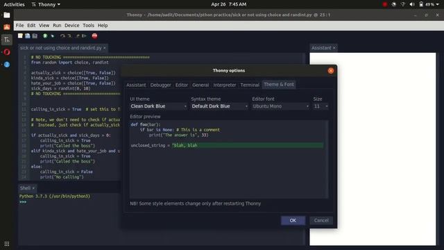 How to change the theme of thonny python ide смотреть онлайн
