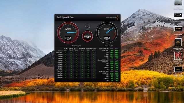 Samsung 970 Pro 1TB SSD BlackMagic System Speed Test