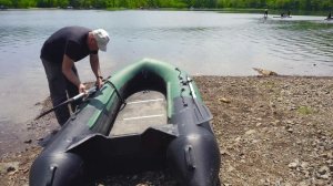 Сборка лодки ПВХ с жестким дном за 30 минут.