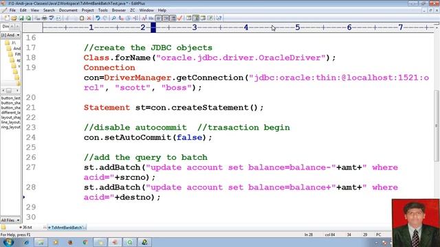76 Advanced Java Tutorial|JDBC|Batch Processing Banking Application with Transaction Mmt | adv java смотреть онлайн