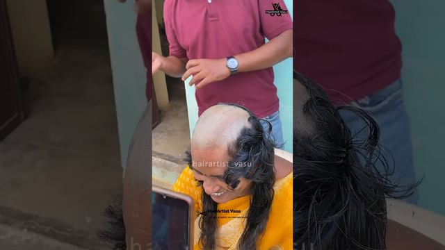 Long Hair HEADSHAVE Of Mrs.Thangamani | Interactive Makeover | Hairdonation | Mottai | Razorshave