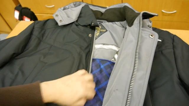 Зимняя мужская куртка темно-серого цвета смотреть онлайн