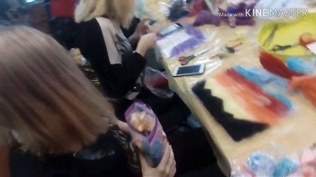 Рисуем картину из шерсти. смотреть онлайн