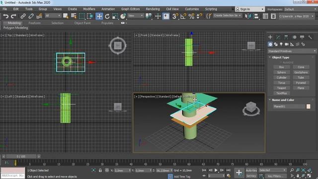 ТехРис. Работа в программе 3ds max. "Compaund Objects" "ProCutter" смотреть онлайн