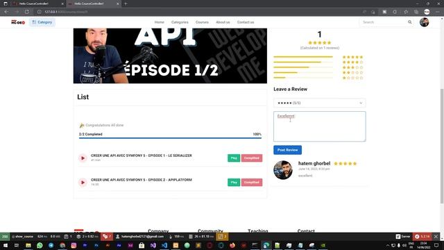 Development of an E-Learning Platform Using Symfony смотреть онлайн